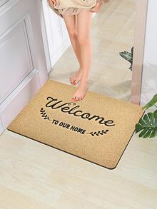 1 Khẩu Hiệu & Họa Tiết Lá Chống Trơn Trượt Thảm Cửa, Polyester Hiện Đại Thảm Cửa Cho Phòng Khách Và Phòng Ngủ, Tất Cả Các Mùa - Nhiều màu - Xem 2