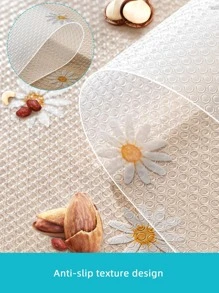 1 件装 PEVA 抽屉垫，现代花卉图案防滑垫，适用于家居、春夏精选、伴娘礼物、房间、卧室装饰、海滩、旅行、男士、女士、度假、可爱小物 - 橘色 - 查看 4