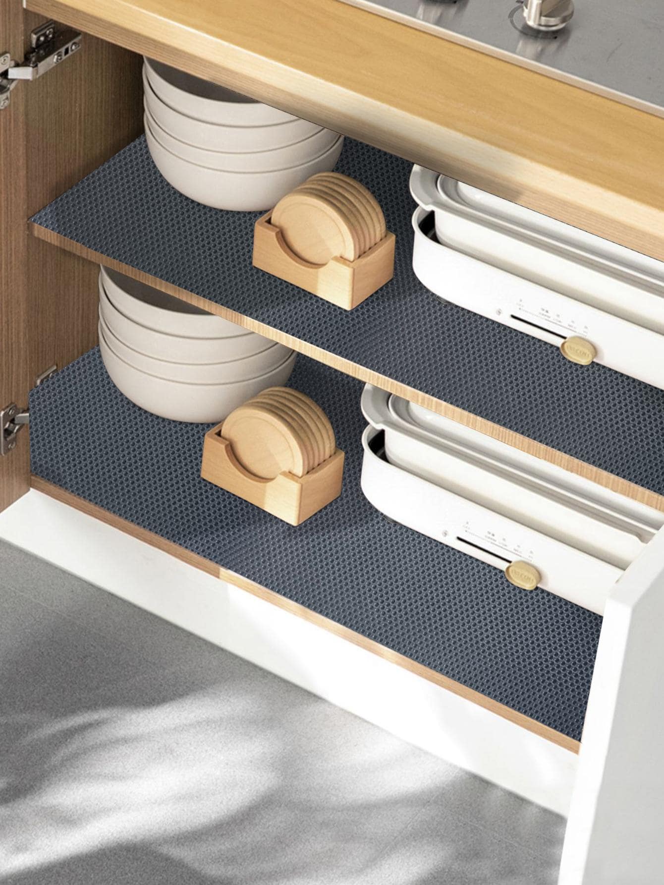 1入組PEVA抽屜內膽，現代質感家用防水防滑防油櫥櫃內膽 - 彩色 - 查看 1