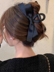 1pc Elegant Satin Bow Hair Claw Claw Clips Hair Clips Hair Jaw Clip Hair Clamps Hair Clutch Hair Catcher Clip, Bow Accessories, School Stuff, College Fall Winter Hair Accessories For Women For Vacation Outfits Woman