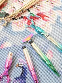 7入組DIY鑽石畫工具粉色塑膠鹿角裝飾筆 - 玫紅色 - 查看 2