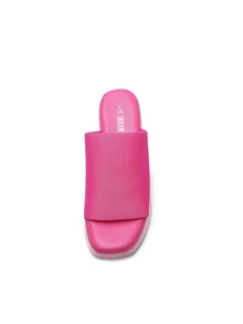 Women's Comfort Summer Platform Heels, Cute Slip-On Flatform Chunky Sandals Casual Wear Walking Wedges - 粉色 - 查看 5