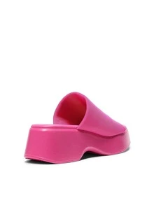 Women's Comfort Summer Platform Heels, Cute Slip-On Flatform Chunky Sandals Casual Wear Walking Wedges - 粉色 - 查看 4