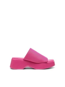 Women's Comfort Summer Platform Heels, Cute Slip-On Flatform Chunky Sandals Casual Wear Walking Wedges - 粉色 - 查看 2