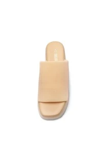 Women's Comfort Summer Platform Heels, Cute Slip-On Flatform Chunky Sandals Casual Wear Walking Wedges - 杏色 - 查看 5