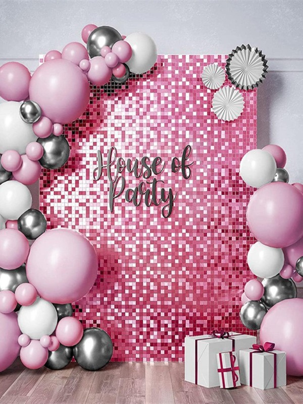 Party Background Curtain Sequin Backdrop Wedding Decor Birthday Shower Sequin Wall Glitter Back