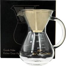 GVODE Pour Over Coffee Maker With Reusable Stainless Steel Mesh Filter,27 Ounce, Borosilicate Glass - Clear - View 3