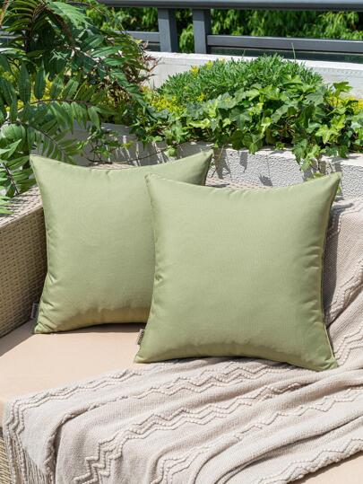 1 Stück olivgrüner Outdoor-Polyester Kissenbezug, geeignet für Terrasse, Pool, Outdoor-Verwendung