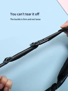 1pc Waterproof Stripped Pattern Fabric Reflective Hiking Waist Bag - Black - View 4