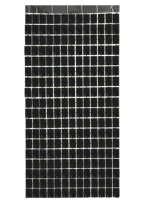 Party Background Curtain Sequin Backdrop Wedding Decor Birthday Shower Sequin Wall Glitter Back - Black - View 2