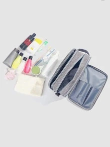 1入組簡約風灰色多功能便攜收納防水手持旅行包 - 灰色 - 查看 8