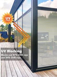 1 Miếng Dán Cửa Sổ PVC, Bộ Phim Trang Trí Hoa Văn Sọc Hiện Đại Cho Gia Đình - trắng - Xem 2