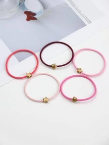 Mujer 5 piezas con diseño de estrella casual pelo para diariamente - Multicolor - Ver 3