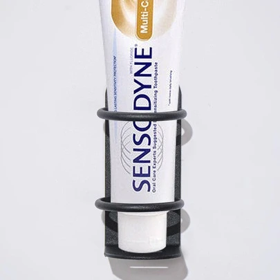 kumozawa 1pc Iron Toothbrush Holder, Minimalist Plain Wall Mounted Toothbrush Holder For Home Home Bathroom Decor Fall Decor Back To School