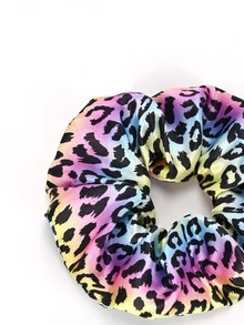 1pc Women Leopard Pattern Fashion Scrunchie - Multicolor - View 4