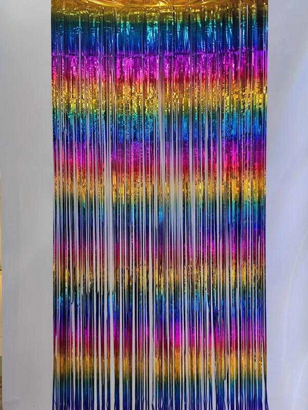 1pc Plastic Color Block Party Tassel Curtain SHEIN USA