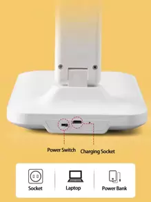 1pc ABS Desk Lamp, Casual Adjustable USB Charging Reading Desk Light For Home