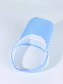 1入組中性透氣可調式高爾夫帽，搭配尼龍掛鉤適用於高爾夫球、旅遊和日常穿著 - 淺藍色 - 查看 5