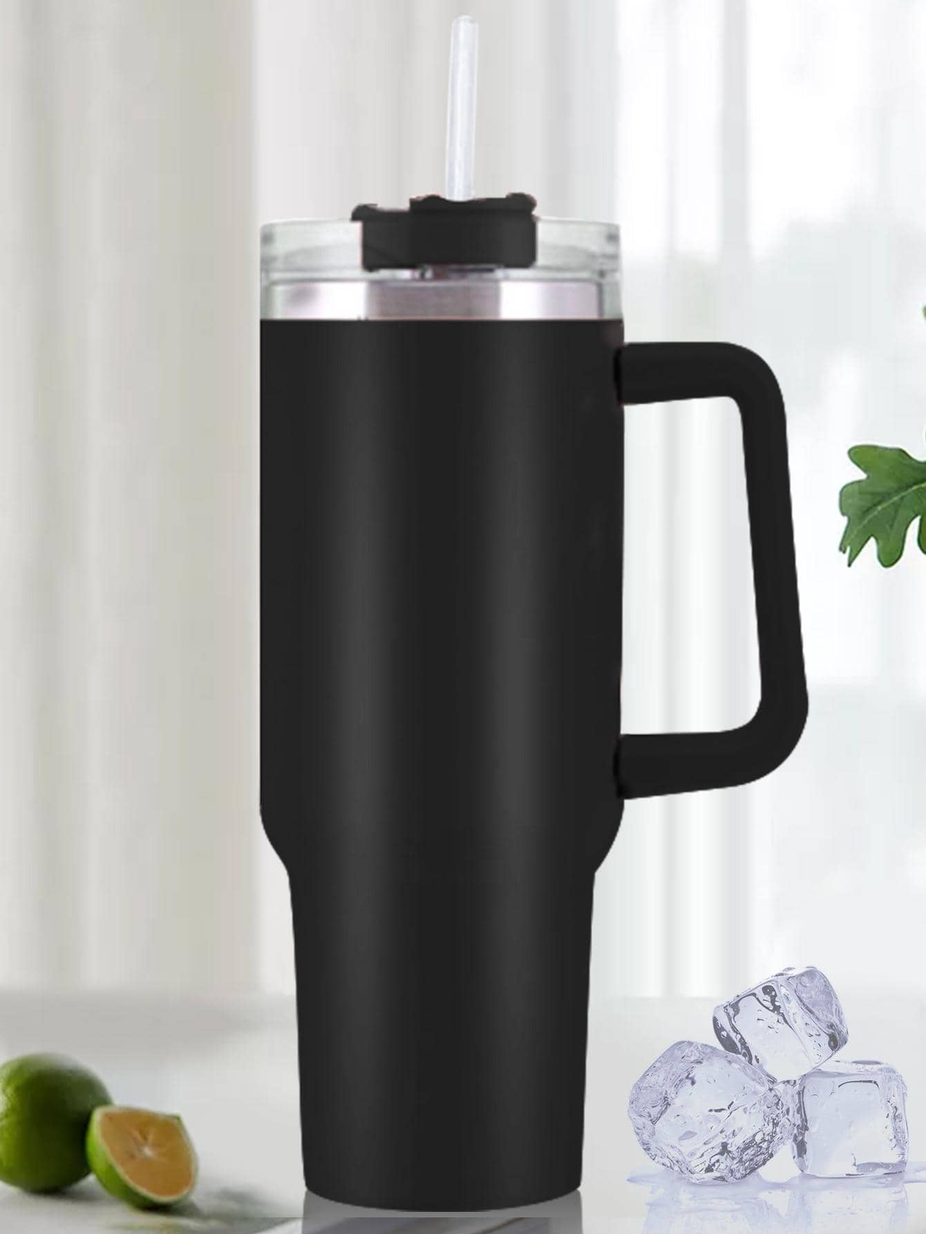 1 cái cốc bằng thép không gỉ có tay cầm - màu đen - Xem 1