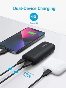 Anker 321 Power Bank (PowerCore 5K), 5,200mAh Portable Charger, Compatible with iPhone 15/14/13/12 Series, Google Pixel, LG, and More - 黑色 - 查看 4