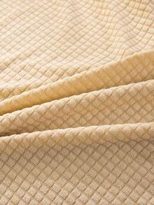 1入組素色彈性凳子極簡滌綸椅凳套 - 薑色 - 查看 8