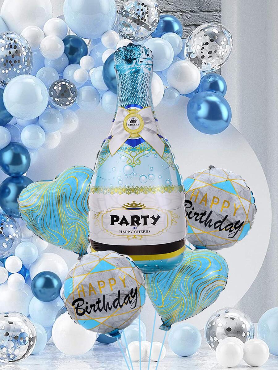 5 cái bóng PET, bóng trang trí tiệc sinh nhật hiện đại cho bữa tiệc - Màu xanh lam - Xem 1