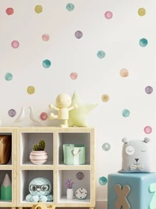 3pcs/Set Polka Dot Pattern Wall Sticker, Modern PVC Wall Decal For Home Decoration,Stickers,Wall Decal, Vinyl Decal For Home Decorations,Spring Decoration Items Refresh Your Home,Rama Decoration Stickers Gifts Birthday Graduation - Multicolor - View 5