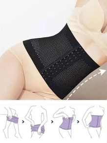 Sports Outdoor 1pc Breathable Sports Waist Belt Shapewear Waist Trainer Corset - Black - View 5