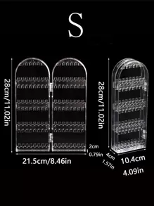 1 kệ trưng bày đồ trang sức bằng nhựa cho ngày trở lại trường - màu đen - Xem 4