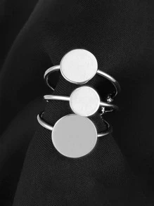 10 Pieces Stainless Steel Adjustable Blank Ring Base Fits 8/10/12mm Cabochon Setting Tray DIY Jewelry Accessories Rings