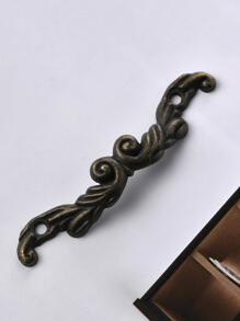 2pcs/set Zinc Alloy Drawer Pull, Vintage Bronze Scroll Design Drawer Handle For Home - Bronze - View 5