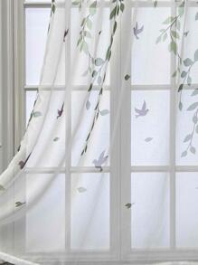 Rèm Cửa Ren Thực vật - trắng - Xem 7