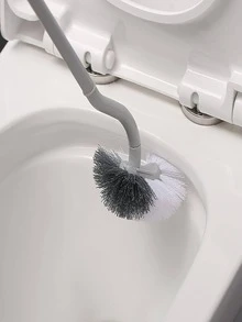 2pcs Long Handle Toilet Cleaning Brush - Grey - View 1