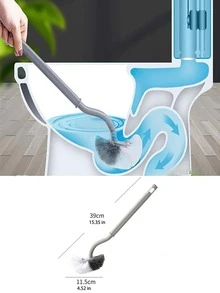2pcs Long Handle Toilet Cleaning Brush - Grey - View 7