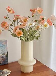 8pcs Artificial Flower, Simple Polyester Fake Flower Stem For Home Decoration, Wedding, Party, Holiday - Multicolor - View 1