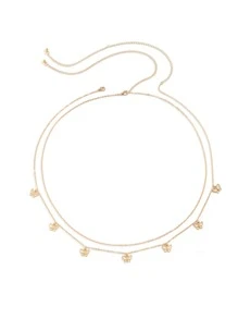 Butterfly Charm Chain Belt - Gold - View 5