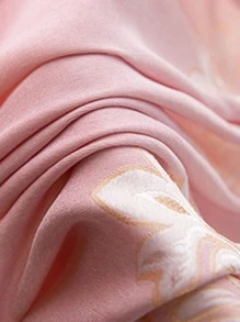 1入組提花窗簾臥室用北歐滌綸遮光窗簾 - 粉色 - 查看 4