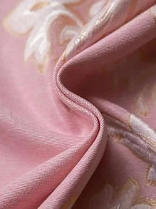 1入組提花窗簾臥室用北歐滌綸遮光窗簾 - 粉色 - 查看 6