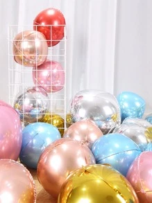 1入組金屬金色裝飾氣球簡單素色PE22英寸氣球適合婚禮、派對、假日 - 金色 - 查看 3