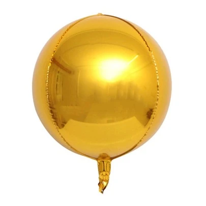 1入組金屬金色裝飾氣球簡單素色PE22英寸氣球適合婚禮、派對、假日