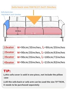 1入組素色沙發巾客廳用極簡主義滌綸沙發套毯子 - 白色 - 查看 7