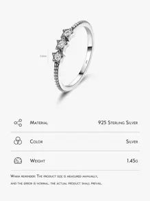 MODIAN 女性銀色星星戒指,流行的食指堆疊戒指,精細的銀色工藝戒指,適用於女孩學院配件婚禮訂婚新娘珠寶