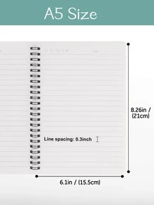 FYY 3 Pack Colorful College Ruled A5 Spiral Notebook with Durable Hardcover and 80 Sheets /240 Lined Pages,Floral, Cute Spiral Notebook - 彩色 - 查看 4