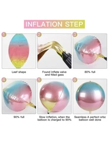 1入組22英寸現代漸變色裝飾氣球適用於生日婚禮派對 - 粉色 - 查看 7