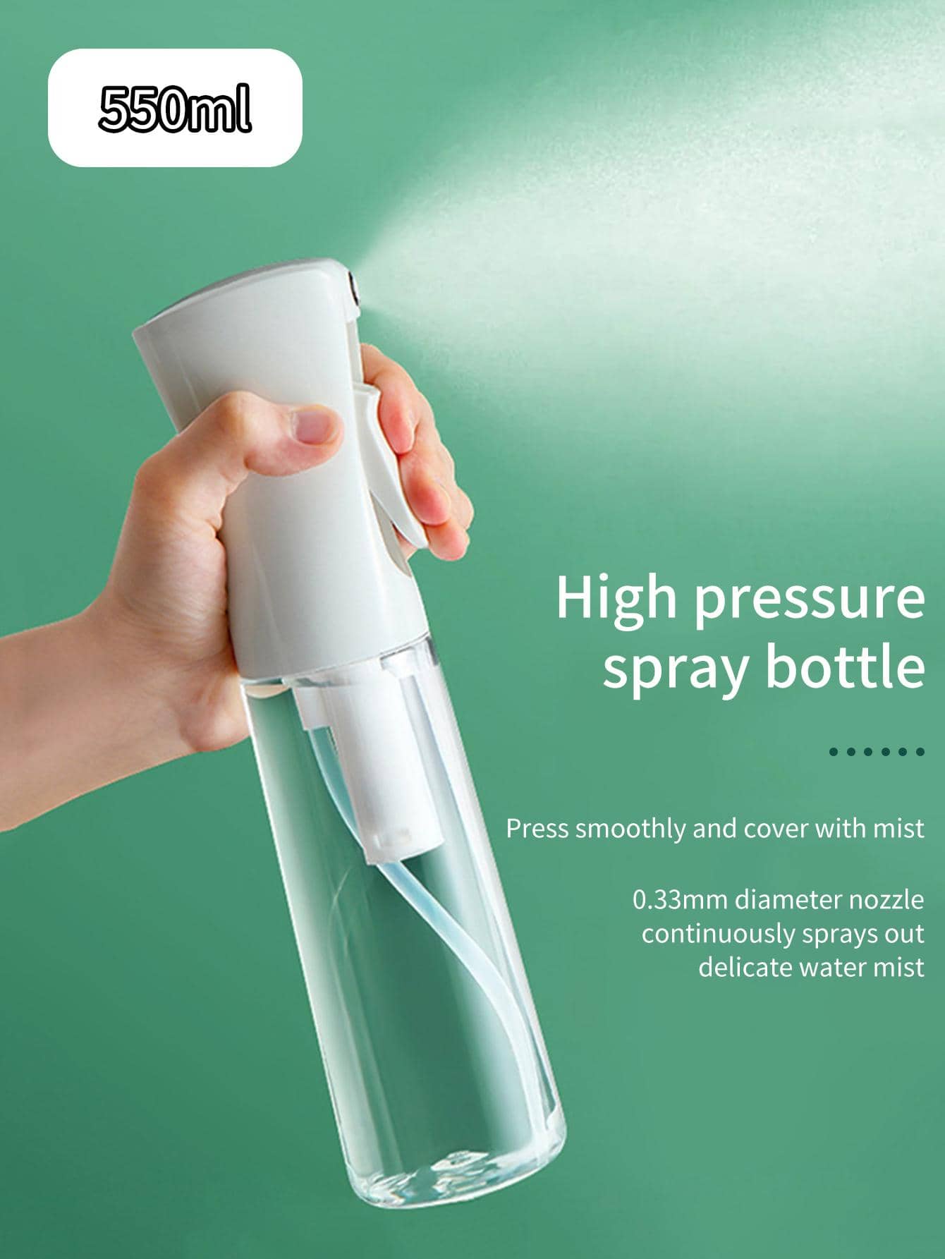 1 pieza Botella de spray reutilizable - transparente - Ver 1