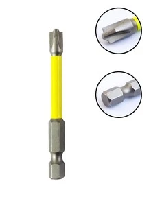 1pc Stainless Steel Screwdriver, Simple Anti-slip Maintenance Tool For Home - Yellow - View 5