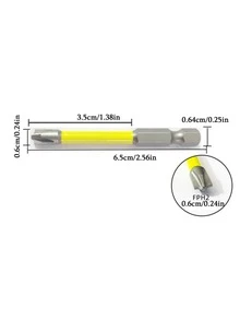 1pc Stainless Steel Screwdriver, Simple Anti-slip Maintenance Tool For Home - Yellow - View 3