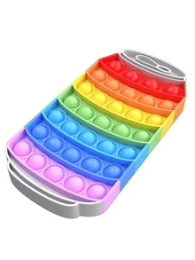 1 pieza Juguete de descompresión de arcoíris color filletois gracioso tire diseño para fiesta - Multicolor - Ver 2