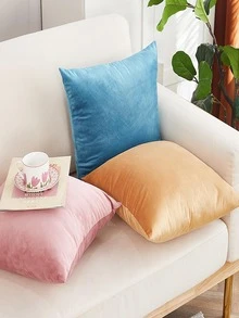 1pc Orange Decorative Pillow, Modern Polyester Throw Pillow For Home - Orange - View 5