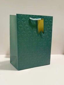 4pcs/set Paper Gift Bag, Modernist Argyle Detail Gift Wrapping Bag For Party - Multicolor - View 5